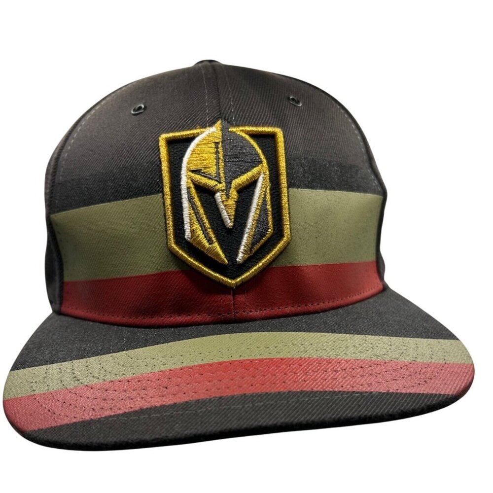 Vegas Golden Knights Zephyr Snapback Hat Stripes Embroidered Logo NHL Ice Hockey